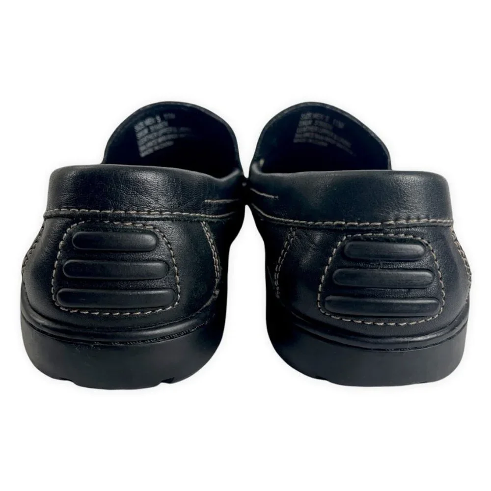 Giorgio Brutini‎ Mens Sz 11 Black Driving Moc Loafer Leather Vtg